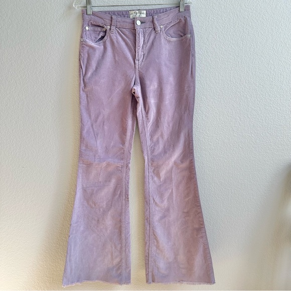 Free People  Corduroy Flare Leg Pants Size 27 Boho Style - Picture 3 of 7